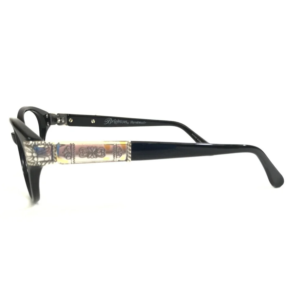 Brighton Eyeglasses Frames Good Day Sunshine Black Silver Full Rim 53-17-135